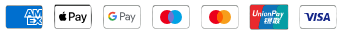 Accepted payment methods: American Express, Apple Pay, Google Pay, Maestro, Mastercard, UnionPay, Visa