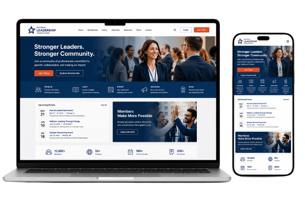 Laptop and mobile mockup showing digital agency work