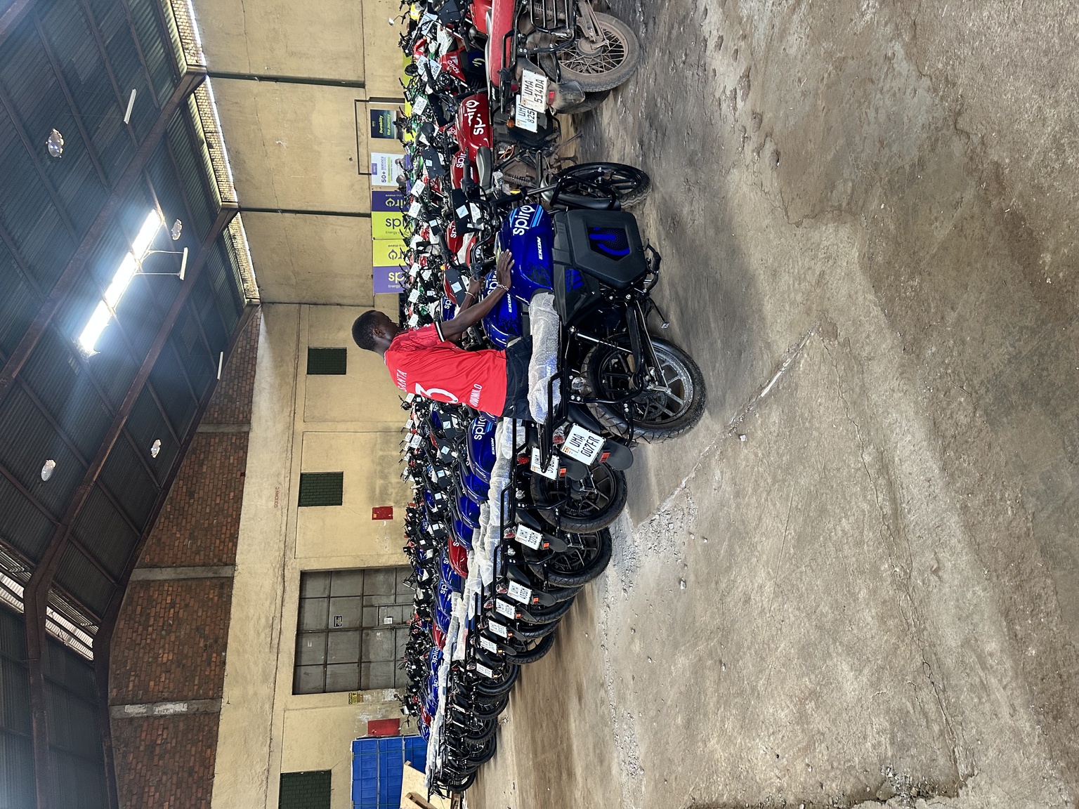 Motorcycle lineup ready for deployment