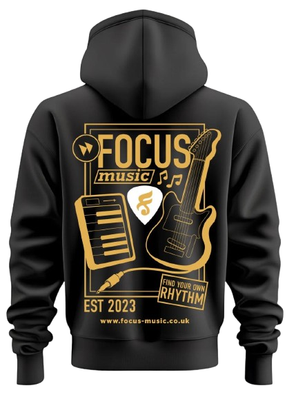 Focus Black & Gold Hoodie — back