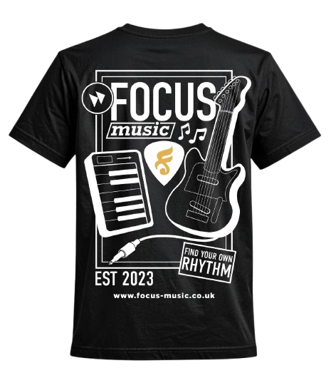 Focus Black & White Tee — back
