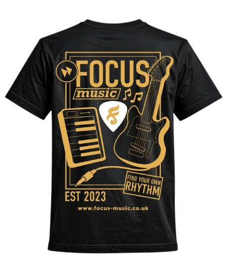 Focus Black & Gold Tee — back