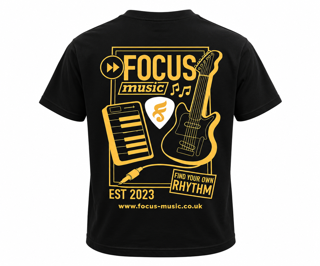 Focus Black & Gold Tee — back