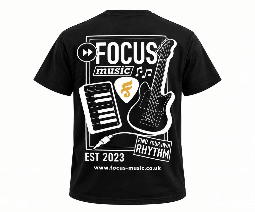 Focus Black & White Tee — back