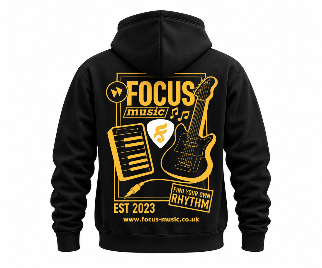 Focus Black & Gold Hoodie — back